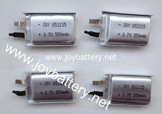 852235 3.7V 550mAh polymer cell,3.7v 450mAh 852030,802030,852535,902540  li-polymer batteries