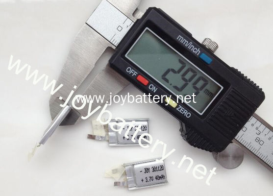 Ultra small lithium polymer battery,GPS lithium ion battery 40mah li-po battery,301120 lithium battery