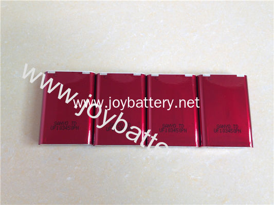 Sanyo aluminum case UF103450PN battery 1880mah 3.7v battery,Prismatic/Aluminum rechargeable battery uf103450P