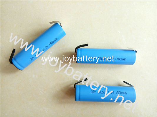 lifepo4 18650 3.2v 1500mah battery cells with tabs for digital products,Lithium ion Battery Nickel tab for 18650 cell