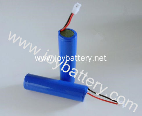 1S1P 18650 Rechargeable Li-ion Battery Pack 3.7V 2200mah 2600mah Battery Pack With Red Black