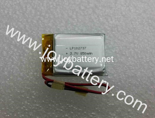 3.7V 850mah 102737 polymer li-on battery for MP3 Bluetooth Headset Pen GPS,Custom Model 102737 battery