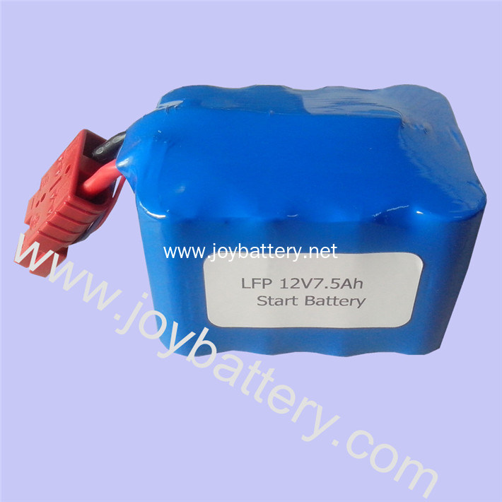 12V 7.5Ah 4S2P start battery/K2 26650 LiFePo4 cell motorcycle start battery/LFP26650P K2