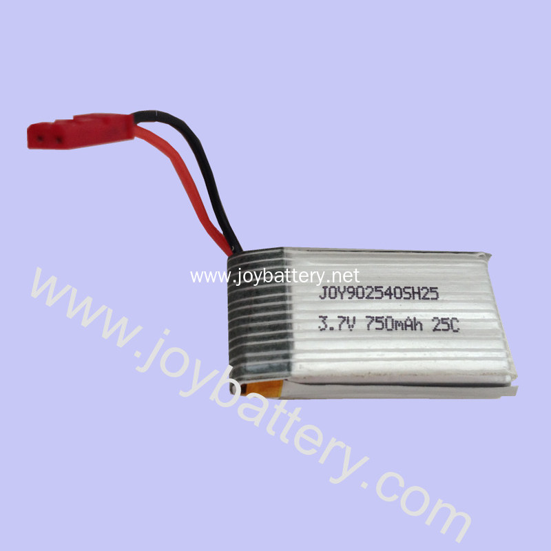 902540 3.7v 750mah 25c battery for CX-30, Syma X5C, Syma X5，MJX X400-V2 X300C quadcopter