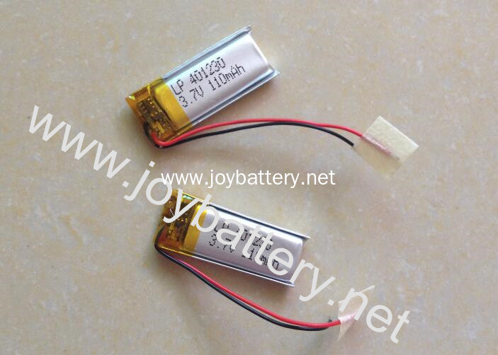 401230 3.7v 110mAh lipo Battery for buletooth headset,301220,401215, 301430, 401225, 401230, 402030, 401730, 402035