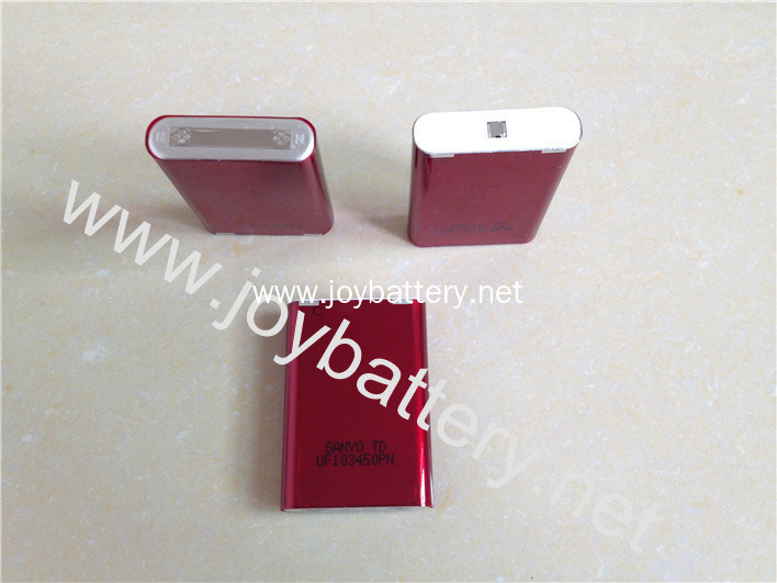 Sanyo aluminum case UF103450PN battery 1880mah 3.7v battery,Prismatic/Aluminum rechargeable battery uf103450P