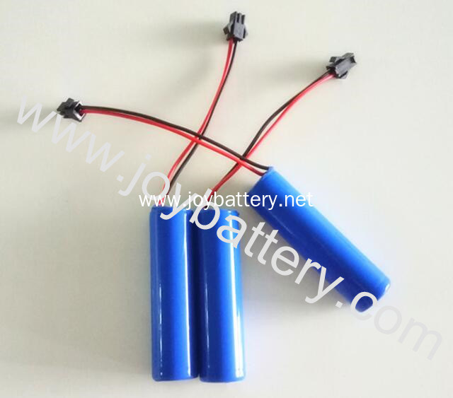 1S1P Rechargeable 3.7V 2.6AH 18650 battery pack Li-ion 18650 3.7V 2200~3500mAh 1S1P with PCM/wire