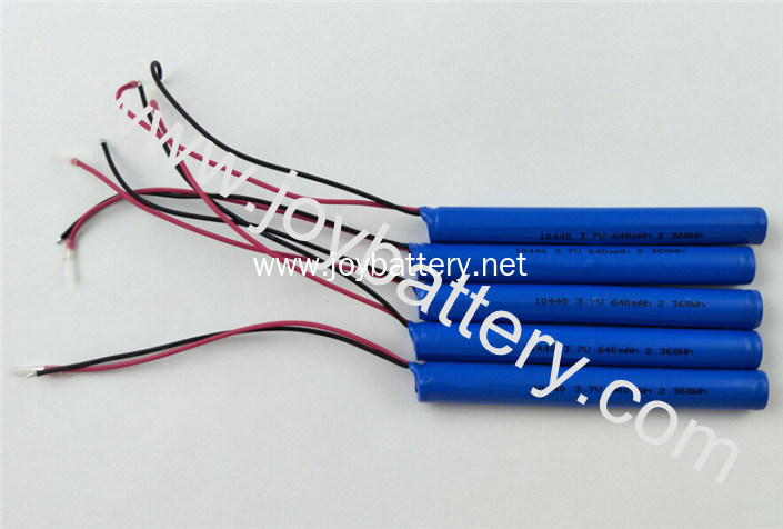 10440 3.7V 640mah  rechargeable battery pack with pcb for dector scanner electronic thermometer
