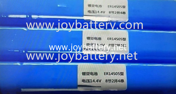 14.4V 4ER14505-2 5400mAh ER14505-4S2P acht Abschnitte vier Serie zwei parallele nicht wiederaufladbare Lithiumbatterien mit Stecker